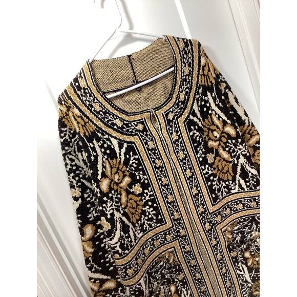 Maxsport Women's Long Cardigan Sweater Black and Brown Size Small - Picture 2 of 11